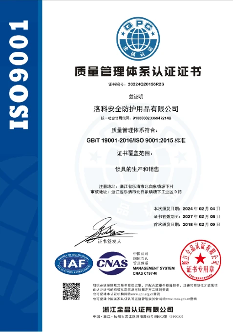 ISO 9001 质量管理体系认证展示预览
