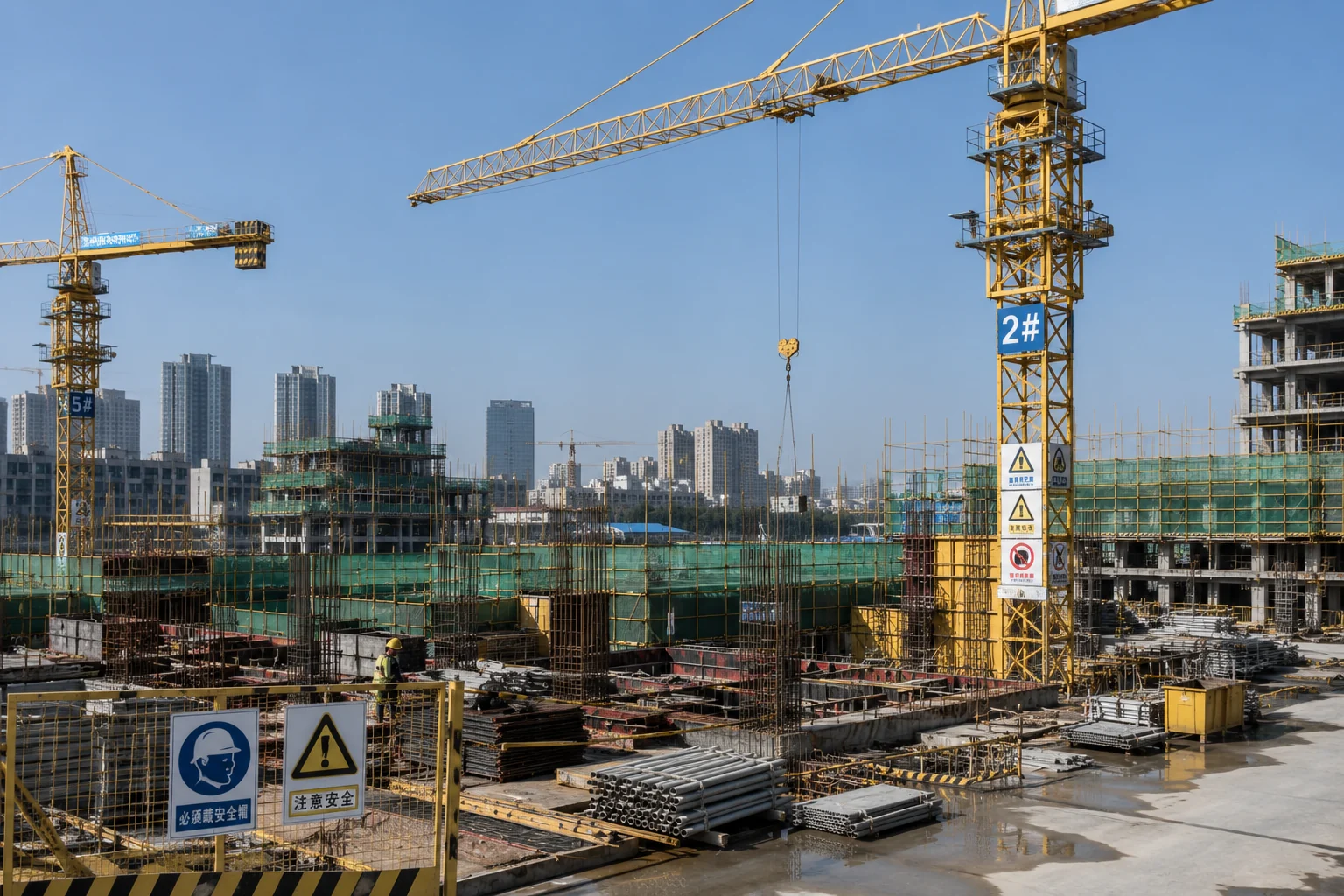 建筑施工现场的塔式起重设备与结构工程